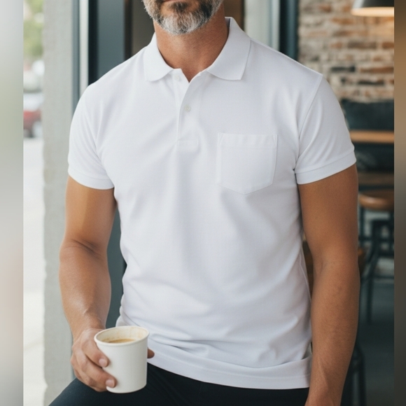 Daniel Cremieux Other - Cremieux - NWT White Polo W/Pocket, Short Sleeve, 92% Cotton, 8% Spandex, Size M
